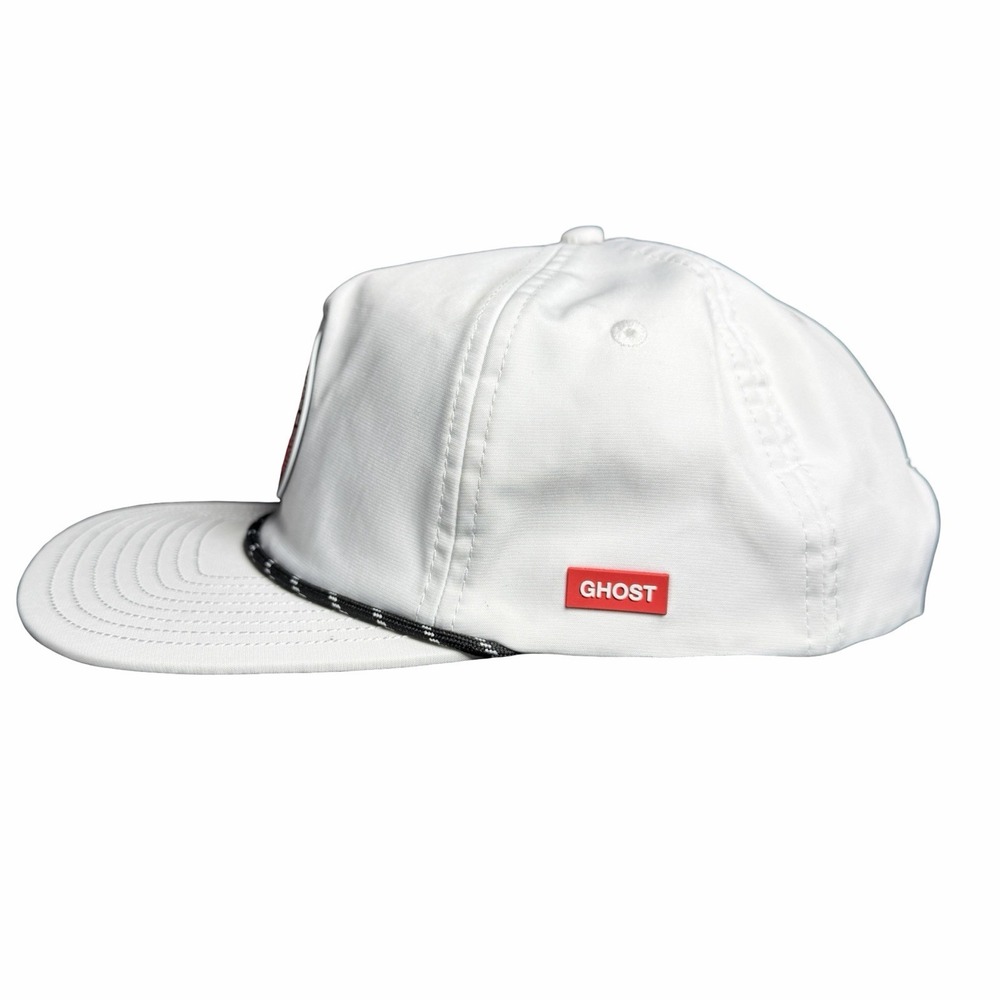 Ghost Golf Retro Golfer Snapback Hat White OSFM Rope Flat Bill Golf Cap - Picture 7 of 16